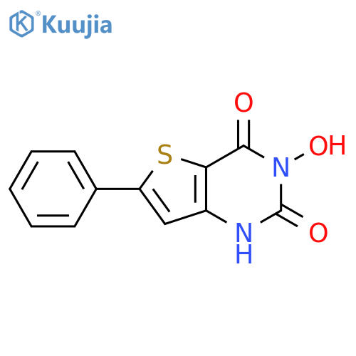 Thieno[3,2-d]pyrimidine-2,4(1H,3H)-dione, 3-hydroxy-6-phenyl- structure