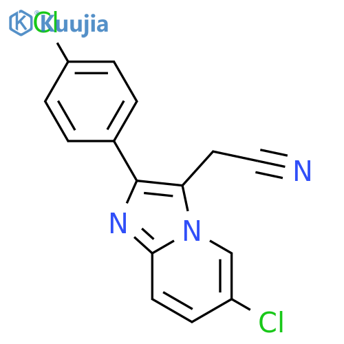 6-Chloro-2-(4-chlorophenyl)imidazo1,2-apyridine-3-acetonitrile structure