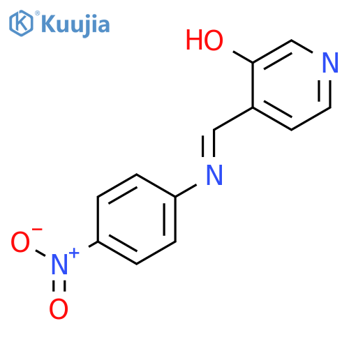 3-Pyridinol, 4-[(E)-[(4-nitrophenyl)imino]methyl]- structure