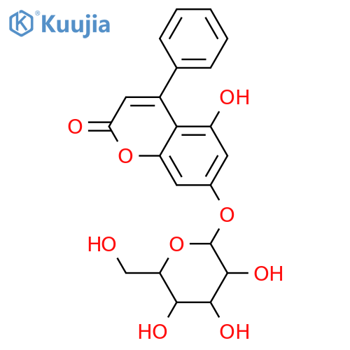 5,7-Dihydroxy-4-phenyl-2H-1-benzopyran-2-one; 7-O-β-D-Glucopyranoside structure