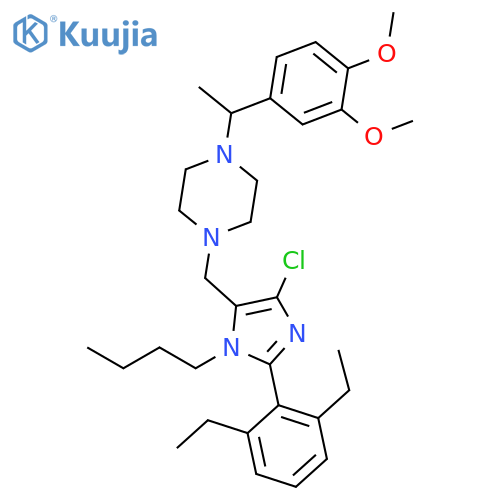 Piperazine,1-[[1-butyl-4-chloro-2-(2,6-diethylphenyl)-1H-imidazol-5-yl]methyl]-4-[1-(3,4-dimethoxyphenyl)ethyl]- structure