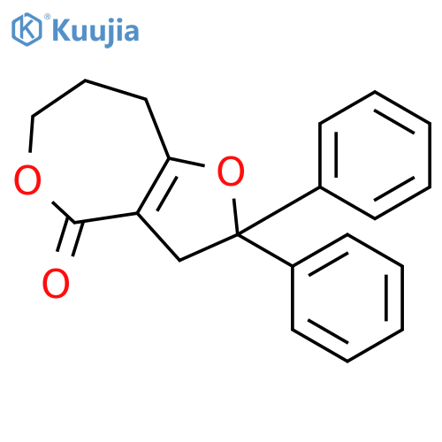 Furo[3,2-c]oxepin-4(2H)-one, 3,6,7,8-tetrahydro-2,2-diphenyl- structure