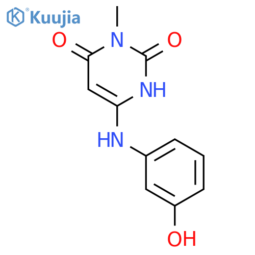 2,4(1H,3H)-PYRIMIDINEDIONE, 6-[(3-HYDROXYPHENYL)AMINO]-3-METHYL- structure
