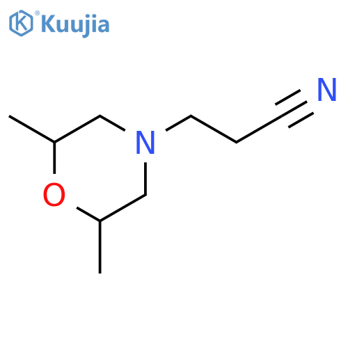 3-(2,6-dimethylmorpholin-4-yl)propanenitrile structure