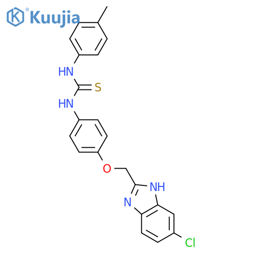Thiourea,N-[4-[(6-chloro-1H-benzimidazol-2-yl)methoxy]phenyl]-N'-(4-methylphenyl)- structure