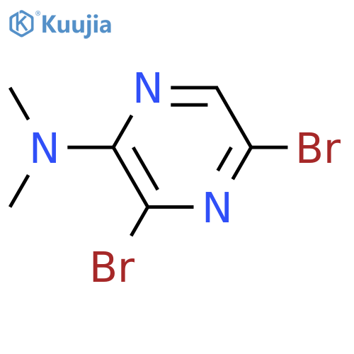 3,5-Dibromo-N,N-dimethylpyrazinamine structure