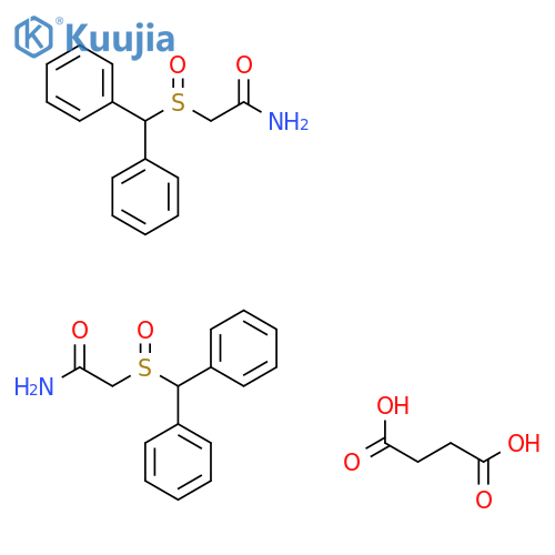 BUTANEDIOIC ACID, COMPD. WITH 2-[(DIPHENYLMETHYL)SULFINYL]ACETAMIDE(1:2) structure