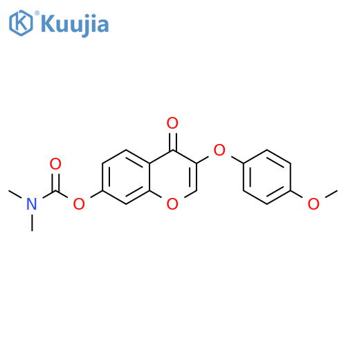 3-(4-methoxyphenoxy)-4-oxo-4H-chromen-7-yl N,N-dimethylcarbamate structure