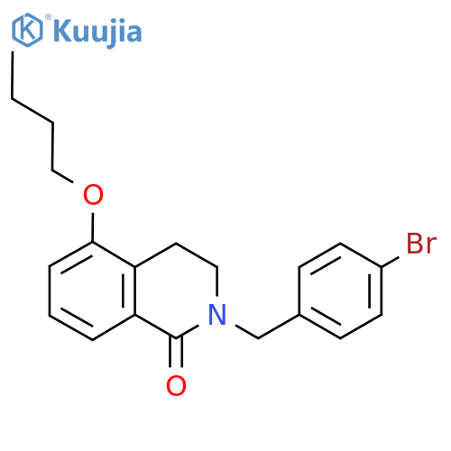 2-(4-bromophenyl)methyl-5-butoxy-1,2,3,4-tetrahydroisoquinolin-1-one structure