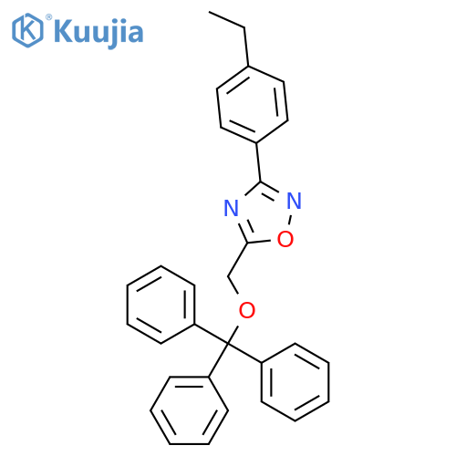 1,2,4-Oxadiazole, 3-(4-ethylphenyl)-5-[(triphenylmethoxy)methyl]- structure