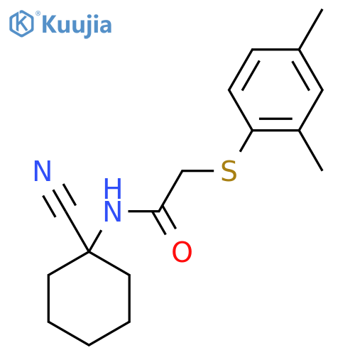 N-(1-Cyanocyclohexyl)-2-((2,4-dimethylphenyl)thio)acetamide structure