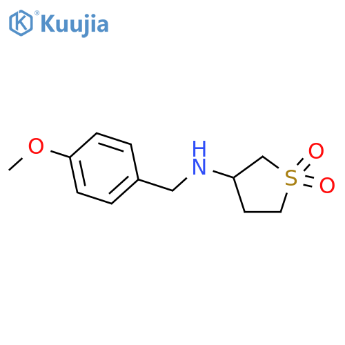 3-{[(4-methoxyphenyl)methyl]amino}-1λ?-thiolane-1,1-dione structure