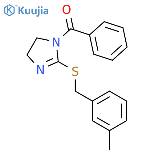 1-benzoyl-2-{(3-methylphenyl)methylsulfanyl}-4,5-dihydro-1H-imidazole structure