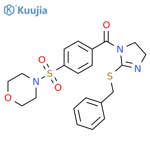 4-{4-2-(benzylsulfanyl)-4,5-dihydro-1H-imidazole-1-carbonylbenzenesulfonyl}morpholine structure