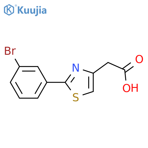 2-2-(3-Bromophenyl)-1,3-thiazol-4-ylacetic Acid structure