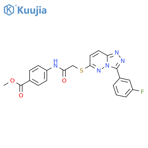 methyl 4-(2-{3-(3-fluorophenyl)-1,2,4triazolo4,3-bpyridazin-6-ylsulfanyl}acetamido)benzoate structure