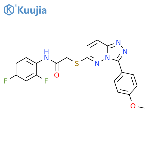 N-(2,4-difluorophenyl)-2-{3-(4-methoxyphenyl)-1,2,4triazolo4,3-bpyridazin-6-ylsulfanyl}acetamide structure