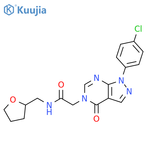 2-1-(4-chlorophenyl)-4-oxo-1H,4H,5H-pyrazolo3,4-dpyrimidin-5-yl-N-(oxolan-2-yl)methylacetamide structure