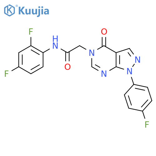 N-(2,4-difluorophenyl)-2-[1-(4-fluorophenyl)-4-oxo-1H,4H,5H-pyrazolo[3,4-d]pyrimidin-5-yl]acetamide structure