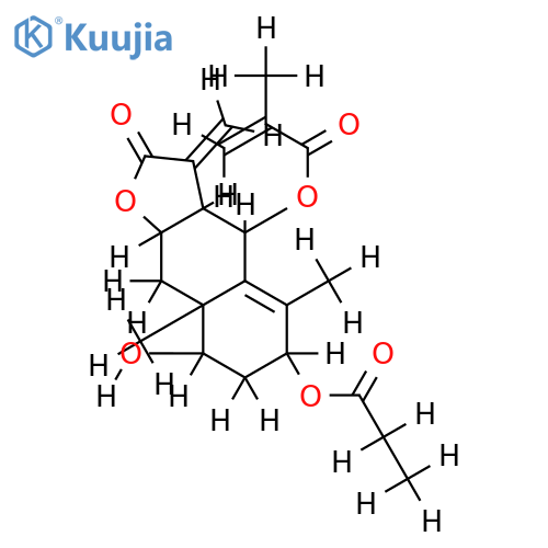 3alpha-propionyloxy-6beta-methacryloyloxyivangustin structure