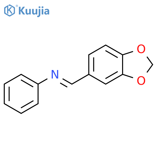 (1E)-1-(2H-1,3-benzodioxol-5-yl)-N-phenylmethanimine structure