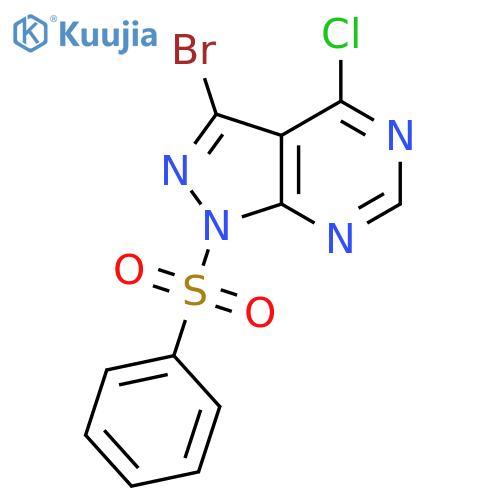 3-Bromo-4-chloro-1-(phenylsulfonyl)-1H-pyrazolo[3,4-d]pyrimidine structure