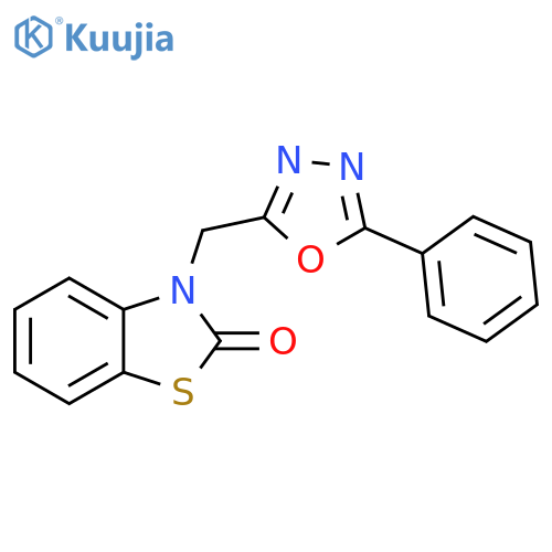 3-(5-phenyl-1,3,4-oxadiazol-2-yl)methyl-2,3-dihydro-1,3-benzothiazol-2-one structure