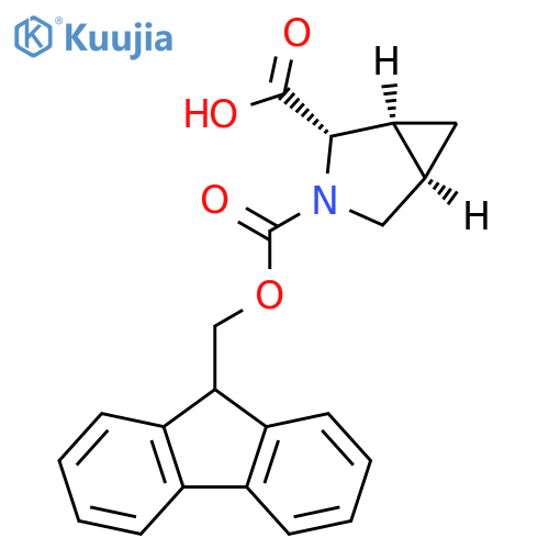 (1S,2S,5R)-3-{(9H-fluoren-9-yl)methoxycarbonyl}-3-azabicyclo3.1.0hexane-2-carboxylic acid structure