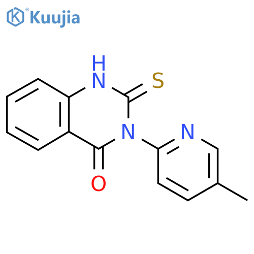 3-(5-Methylpyridin-2-yl)-2-sulfanyl-3,4-dihydroquinazolin-4-one structure