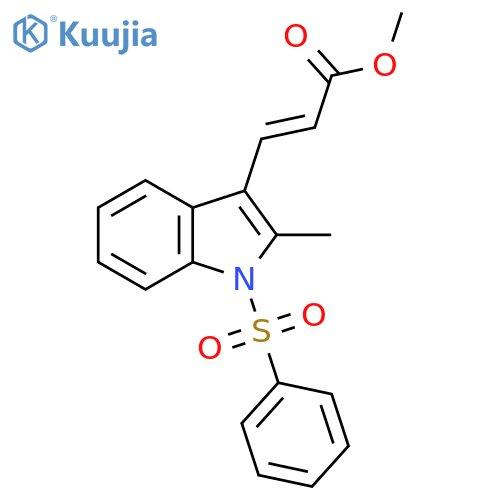 Methyl (2E)-3-[2-methyl-1-(phenylsulfonyl)-1H-indol-3-yl]-2-propenoate structure