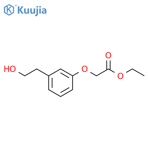 Acetic acid, [3-(2-hydroxyethyl)phenoxy]-, ethyl ester structure