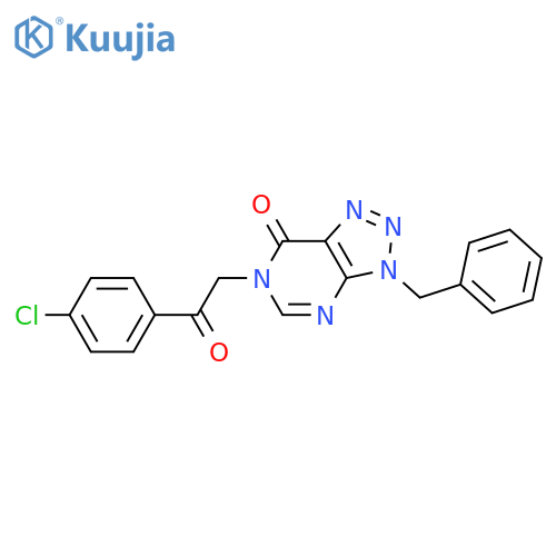 3-benzyl-6-2-(4-chlorophenyl)-2-oxoethyl-3H,6H,7H-1,2,3triazolo4,5-dpyrimidin-7-one structure