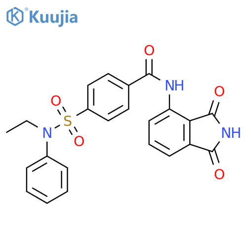 N-(1,3-dioxo-2,3-dihydro-1H-isoindol-4-yl)-4-ethyl(phenyl)sulfamoylbenzamide structure