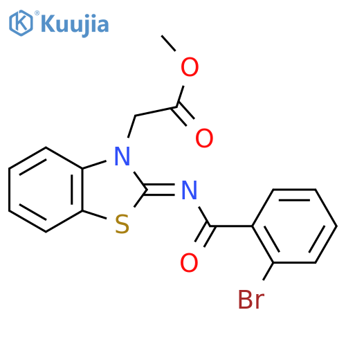 methyl 2-(2Z)-2-(2-bromobenzoyl)imino-2,3-dihydro-1,3-benzothiazol-3-ylacetate structure