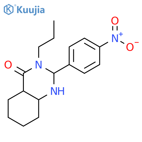 4(1H)-QUINAZOLINONE, OCTAHYDRO-2-(4-NITROPHENYL)-3-PROPYL- structure