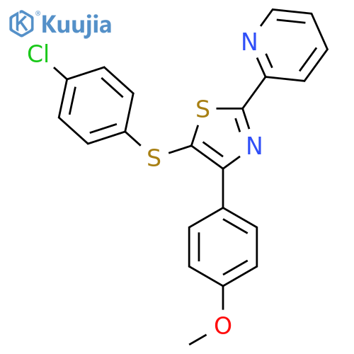 2-[5-[(4-Chlorophenyl)sulfanyl]-4-(4-methoxyphenyl)-1,3-thiazol-2-yl]pyridine structure