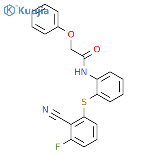 N-{2-[(2-cyano-3-fluorophenyl)sulfanyl]phenyl}-2-phenoxyacetamide structure