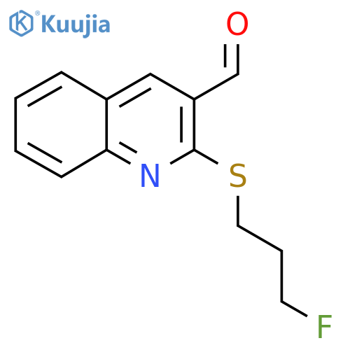 2-[(3-Fluoropropyl)sulfanyl]quinoline-3-carbaldehyde structure