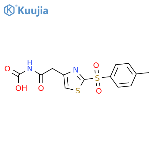 CARBAMIC ACID, [[2-[(4-METHYLPHENYL)SULFONYL]-4-THIAZOLYL]ACETYL]- structure