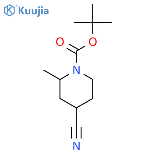 tert-butyl 4-cyano-2-methylpiperidine-1-carboxylate structure
