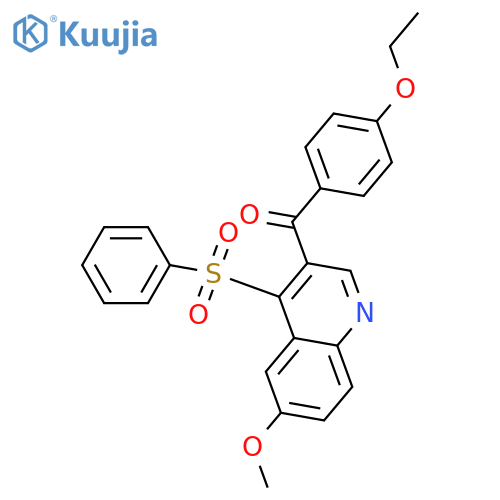 4-(benzenesulfonyl)-3-(4-ethoxybenzoyl)-6-methoxyquinoline structure
