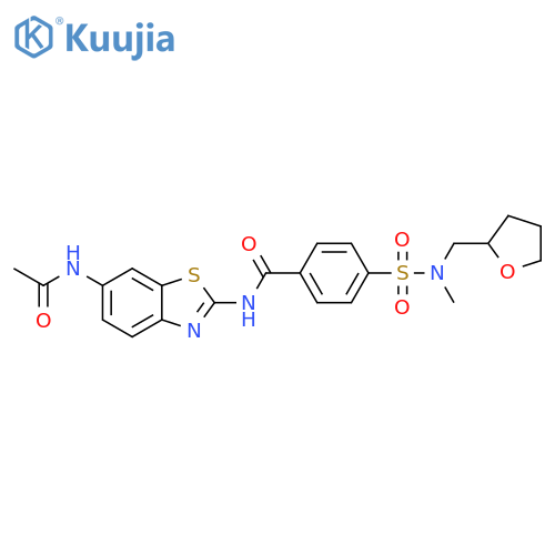 N-(6-acetamido-1,3-benzothiazol-2-yl)-4-{methyl(oxolan-2-yl)methylsulfamoyl}benzamide structure