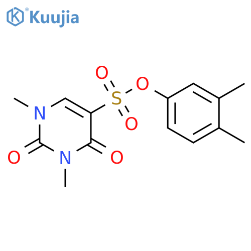 3,4-dimethylphenyl 1,3-dimethyl-2,4-dioxo-1,2,3,4-tetrahydropyrimidine-5-sulfonate structure