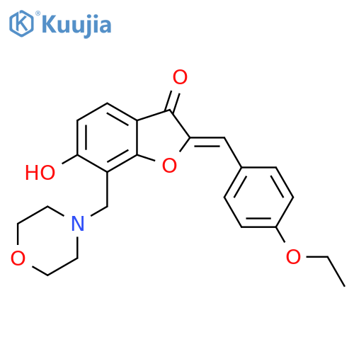 (2Z)-2-(4-ethoxyphenyl)methylidene-6-hydroxy-7-(morpholin-4-yl)methyl-2,3-dihydro-1-benzofuran-3-one structure