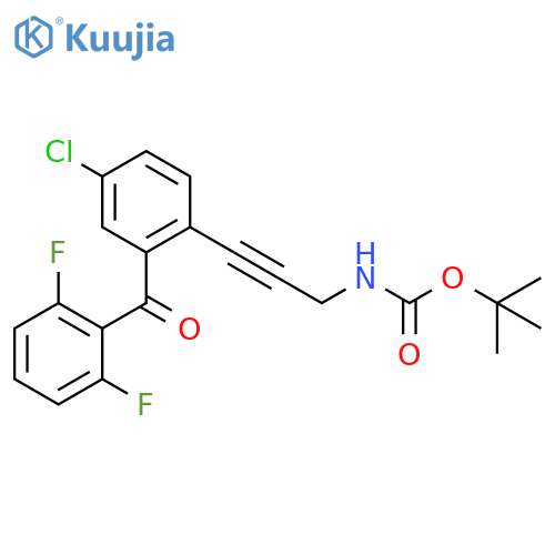 tert-Butyl (3-(4-chloro-2-(2,6-difluorobenzoyl)phenyl)prop-2-yn-1-yl)carbamate structure
