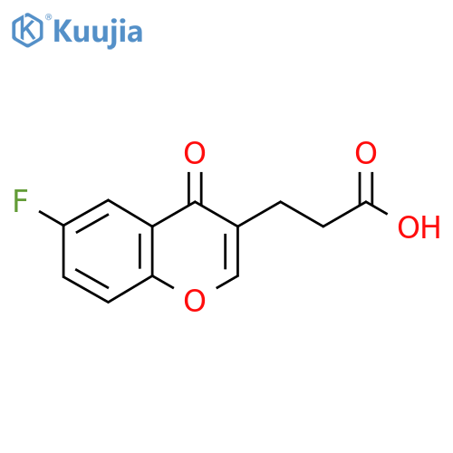3-(6-Fluoro-4-oxo-4H-chromen-3-yl)propanoic acid structure