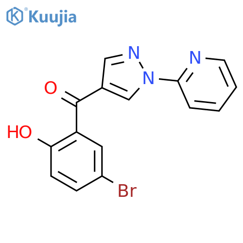 (5-Bromo-2-hydroxyphenyl)(1-(pyridin-2-yl)-1H-pyrazol-4-yl)methanone structure
