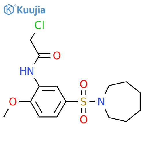 N-[5-(azepane-1-sulfonyl)-2-methoxyphenyl]-2-chloroacetamide structure