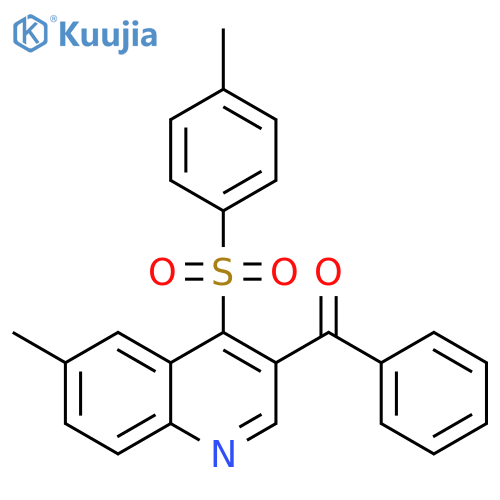 3-benzoyl-6-methyl-4-(4-methylbenzenesulfonyl)quinoline structure