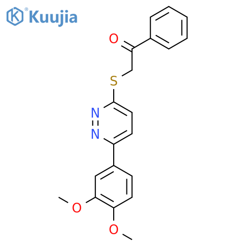 2-{6-(3,4-dimethoxyphenyl)pyridazin-3-ylsulfanyl}-1-phenylethan-1-one structure